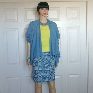 Dkny wrap / Ann Taylor sweater, and INC skirt